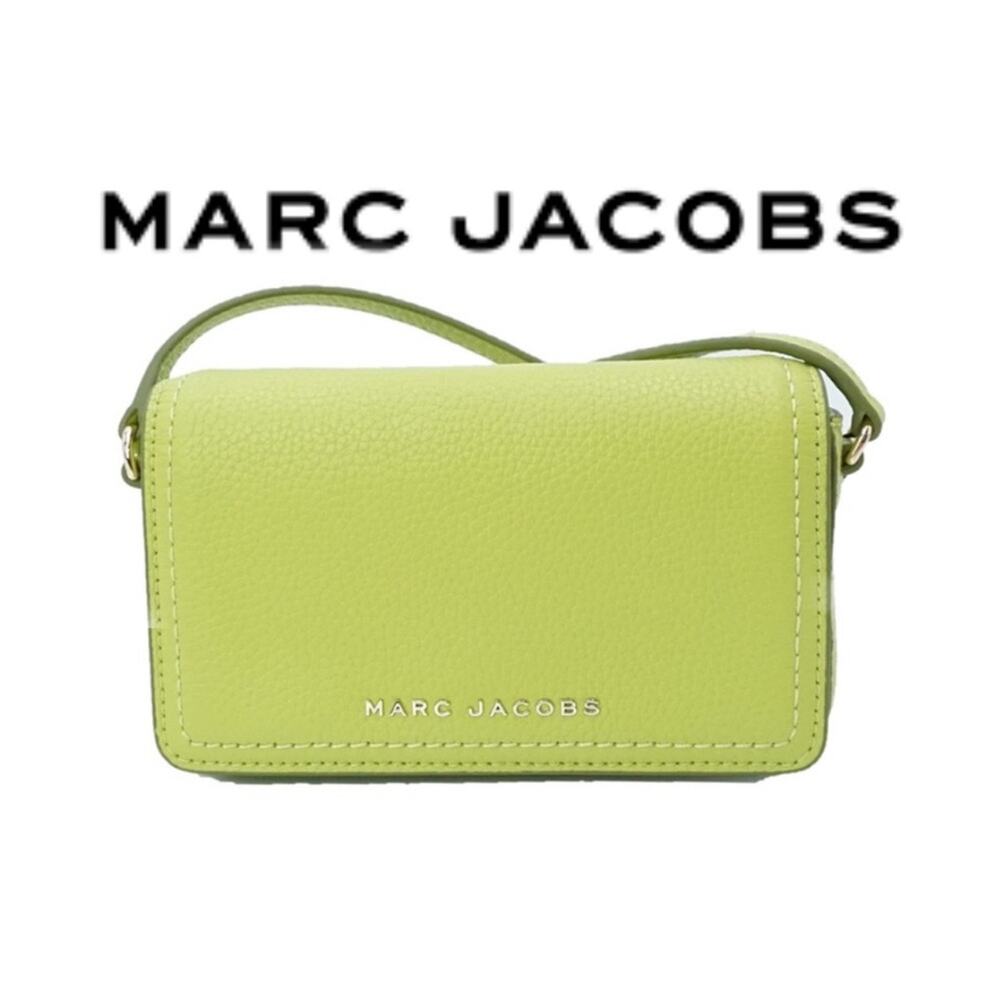 Marc Jacobs Lime Green Pebbled Leather Crossbody